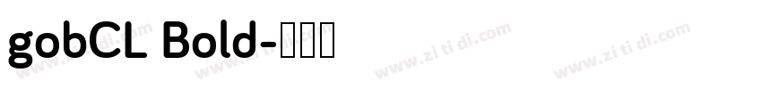 gobCL Bold字体转换